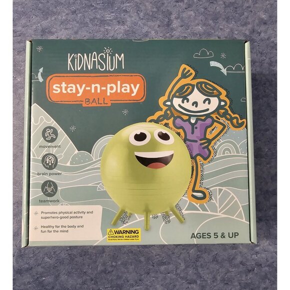 Kidnasium Stay-N-Play Ball, Bouncy Seat Ball, New In Sealed Box - Picture 1 of 6